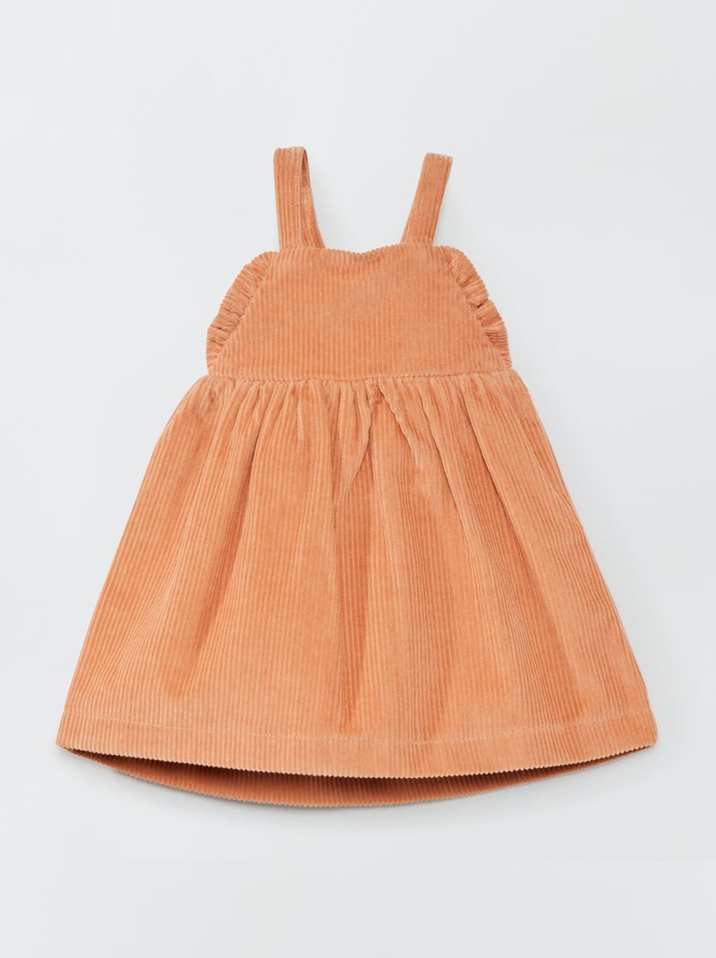 Vestido-macacão de bombazina BRANCO - Kiabi