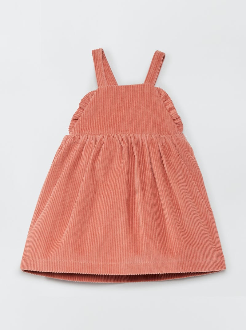 Vestido-macacão de bombazina ROSA - Kiabi