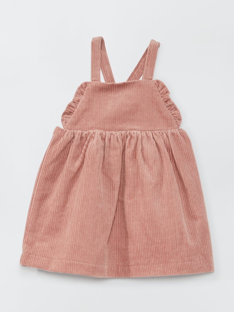 Vestido-macacão de bombazina ROSA - Kiabi