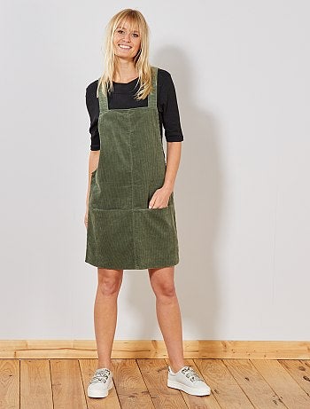 Vestido-macacão de bombazina - Kiabi