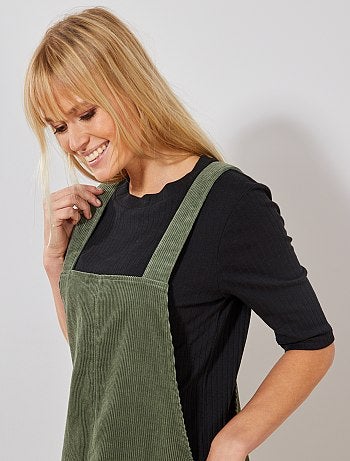 Vestido-macacão de bombazina - Kiabi