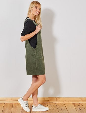 Vestido-macacão de bombazina - Kiabi