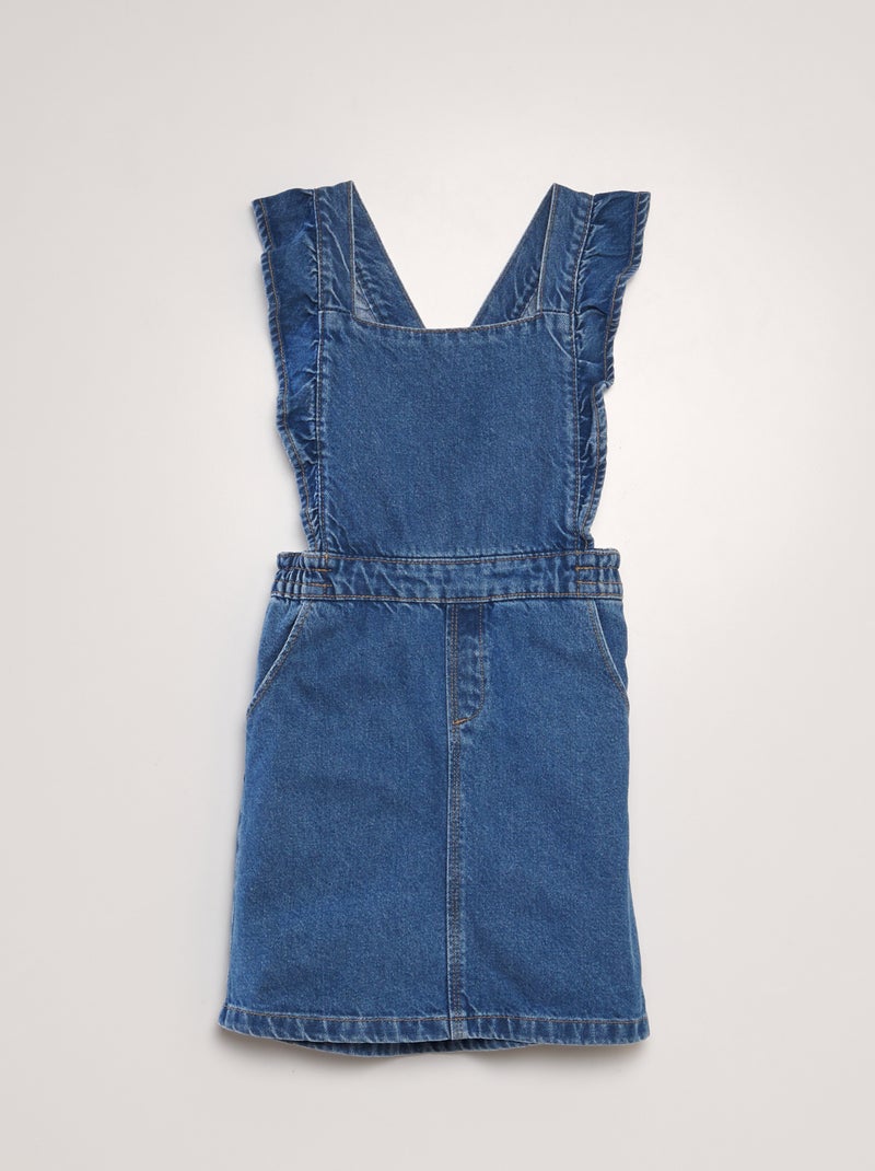 Vestido-macacão de ganga AZUL - Kiabi