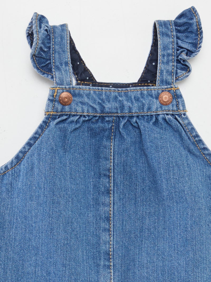 Vestido-macacão de ganga AZUL - Kiabi
