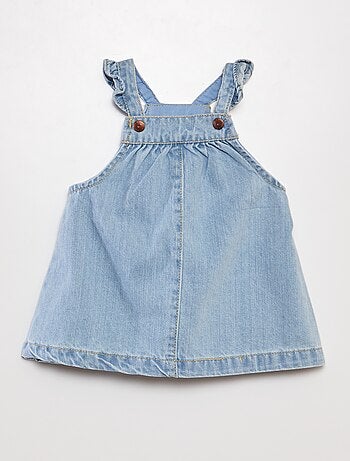 Vestido-macacão de ganga