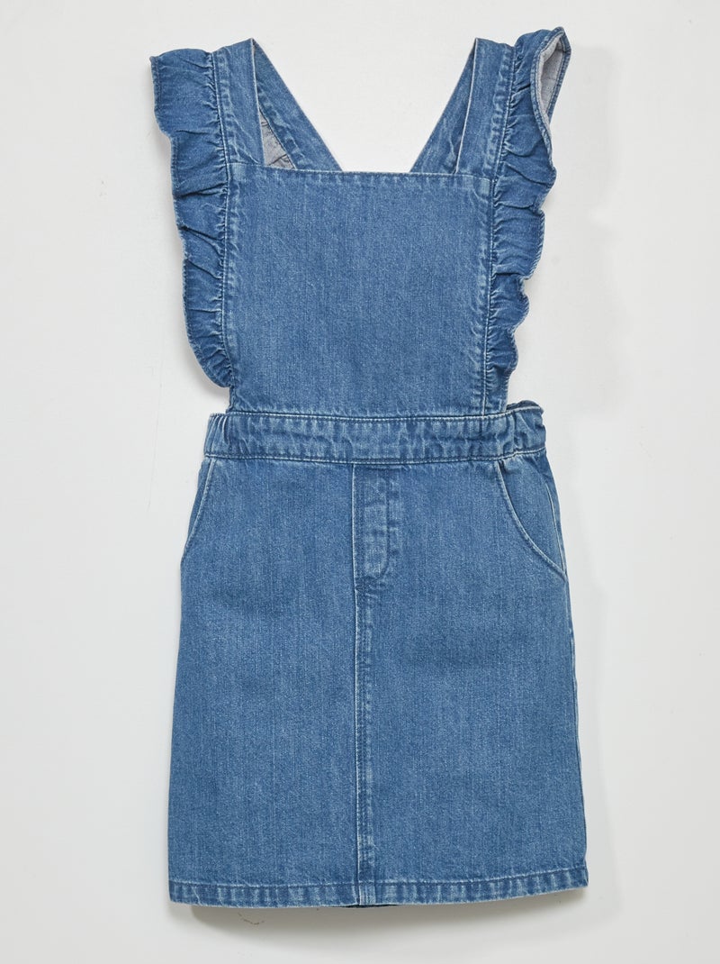 Vestido-macacão de ganga AZUL - Kiabi