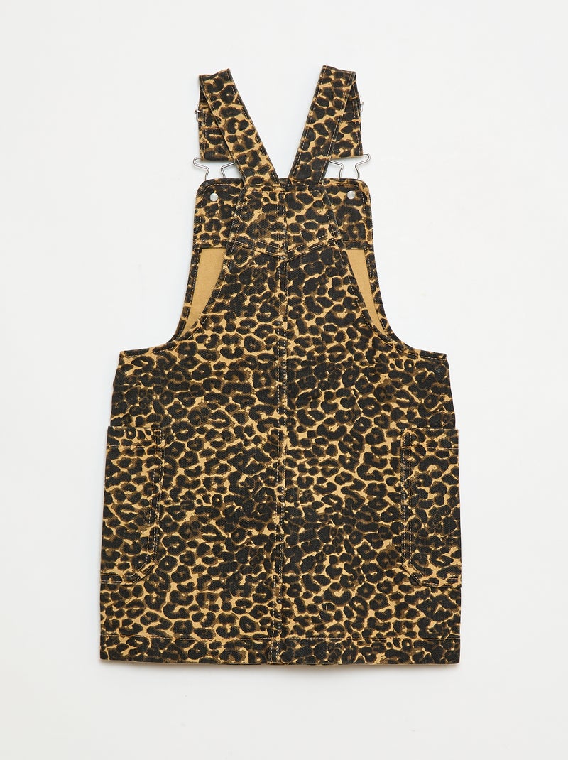 Vestido-macacão de ganga Castanho - Kiabi