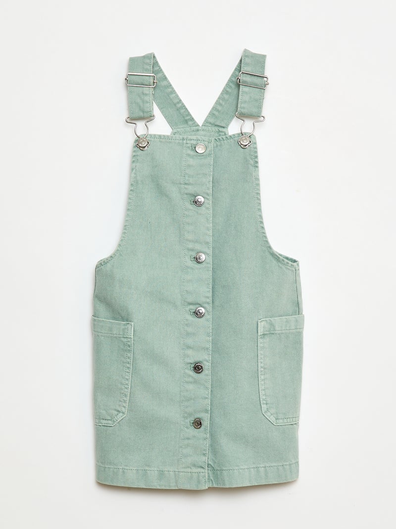 Vestido-macacão de ganga Verde - Kiabi