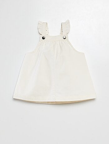 Vestido-macacão de sarja