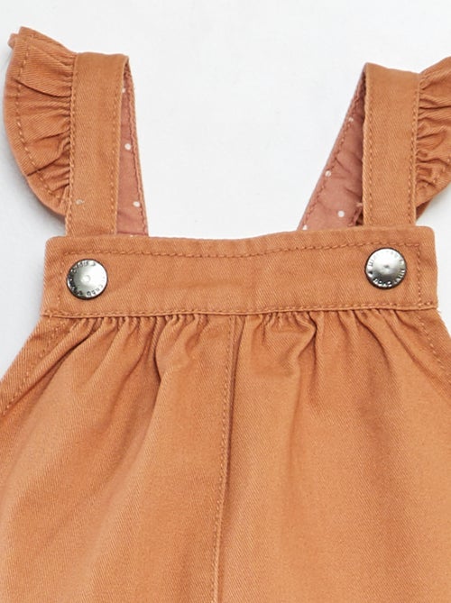 Vestido-macacão de sarja - Kiabi