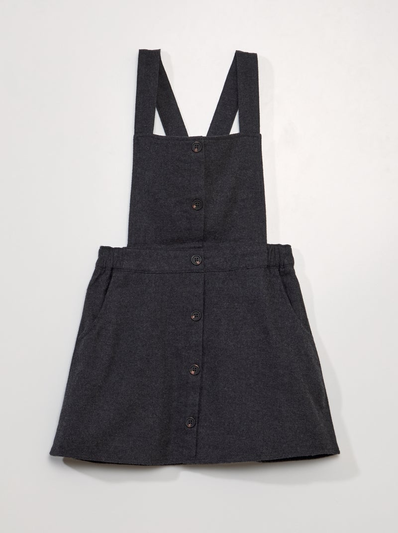 Vestido-macacão efeito lã CINZA - Kiabi