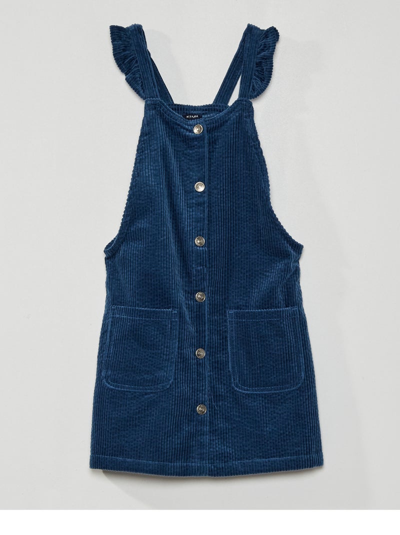 Vestido-macacão em bombazina Azul Escuro - Kiabi