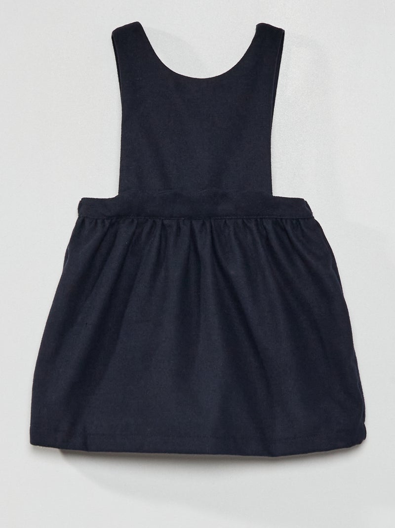 Vestido-macacão em flanela AZUL - Kiabi