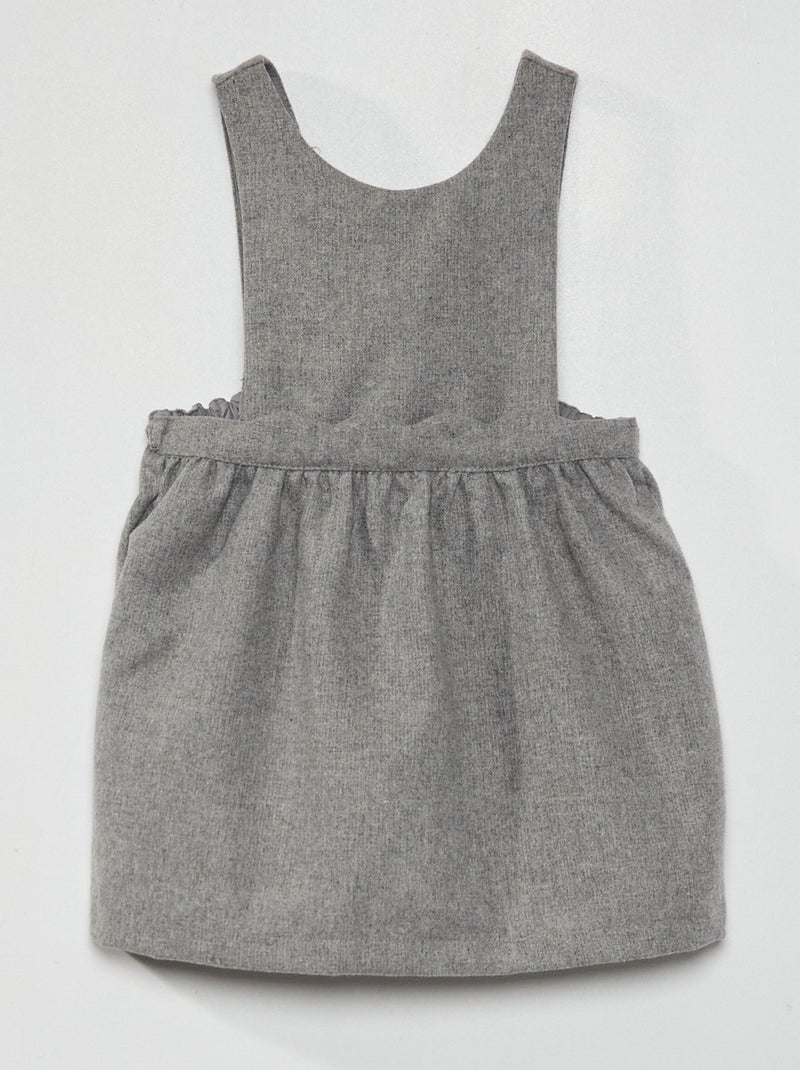 Vestido-macacão em flanela CINZA - Kiabi