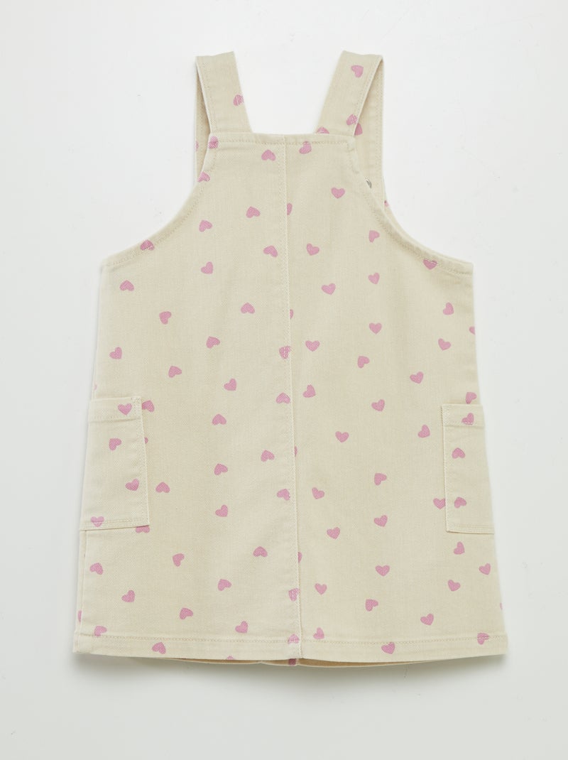 Vestido-macacão em sarja BEGE - Kiabi