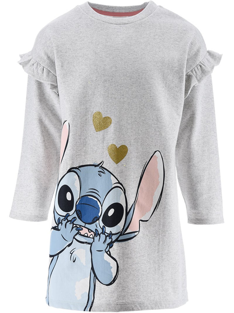 Vestido mangas compridas lilo & stitch cinzento menina | licença oficial Cinza - Kiabi