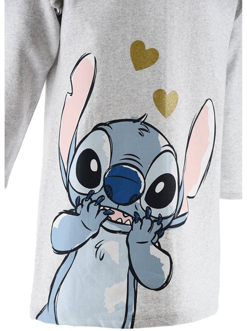 Vestido mangas compridas lilo & stitch cinzento menina | licença oficial - Kiabi