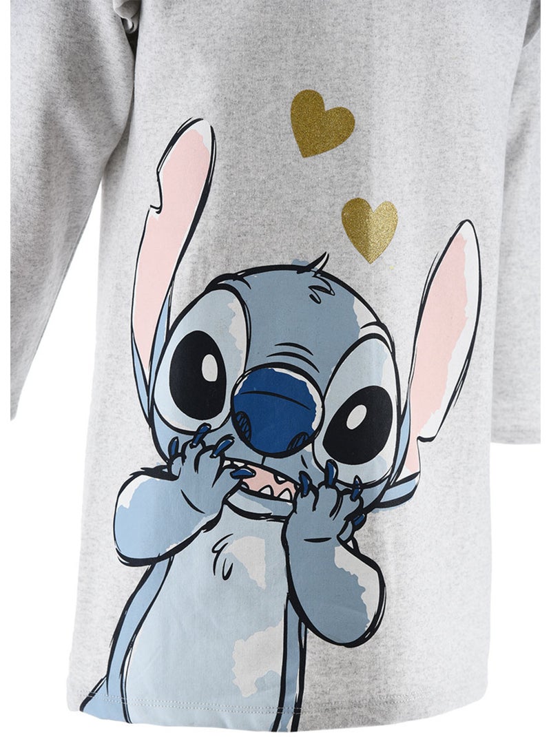 Vestido mangas compridas lilo & stitch cinzento menina | licença oficial Cinza - Kiabi