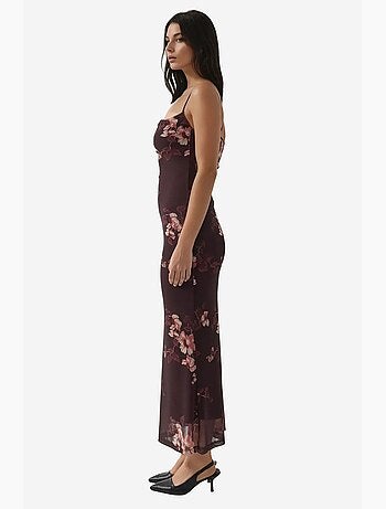 Vestido maxi bodycon estampado hiccup