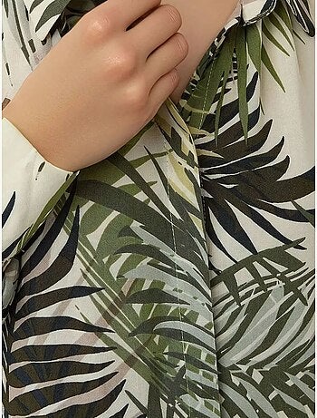 Vestido maxi com colarinho de camisa e padrão floral hiccup