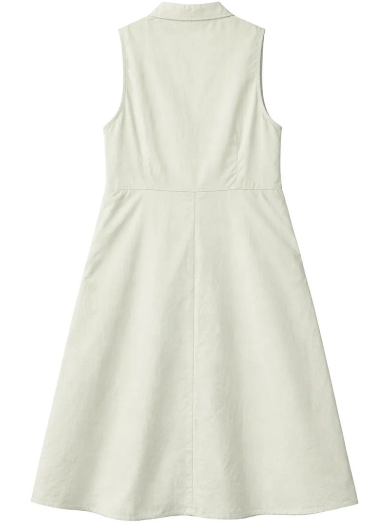 Vestido maxi com colarinho tippet e botões mixray Creme - Kiabi