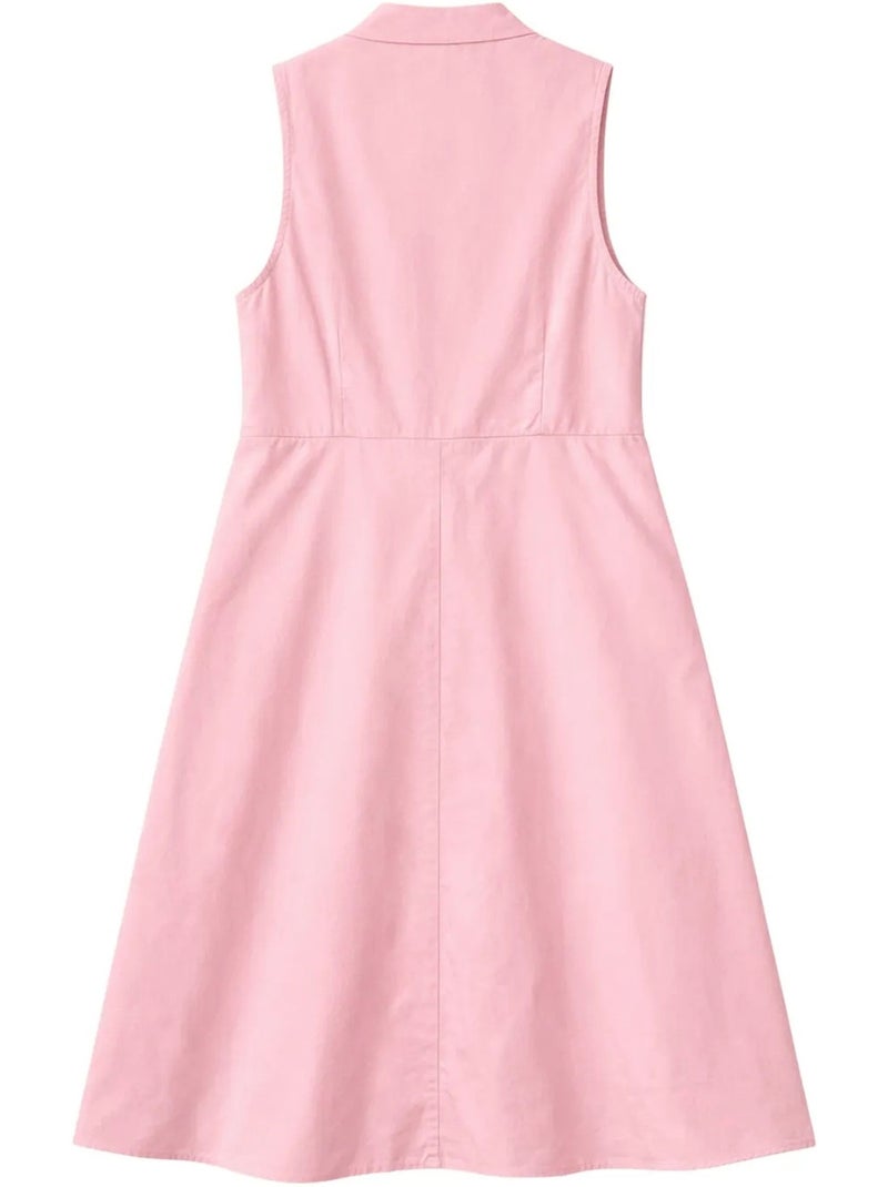 Vestido maxi com colarinho tippet e botões mixray Rosa - Kiabi