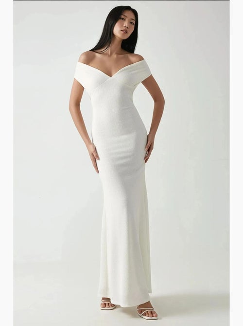 Vestido maxi com decote em coração hiccup - Kiabi