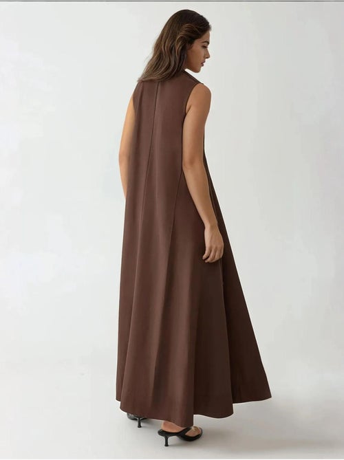 Vestido maxi com decote em u hiccup - Kiabi Vestido maxi com decote em u hiccup - Kiabi
