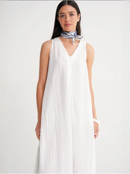 Vestido maxi com decote em v mixray - Kiabi Vestido maxi com decote em v mixray - Kiabi