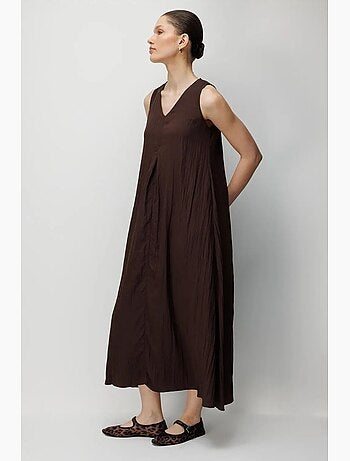 Vestido maxi com decote em v mixray
