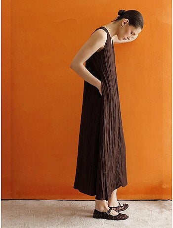 Vestido maxi com decote em v mixray