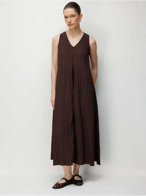 Vestido maxi com decote em v mixray - Kiabi Vestido maxi com decote em v mixray - Kiabi