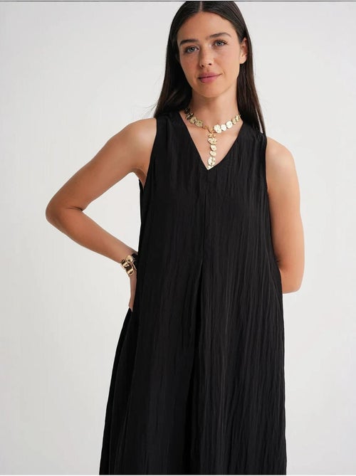 Vestido maxi com decote em v mixray - Kiabi Vestido maxi com decote em v mixray - Kiabi