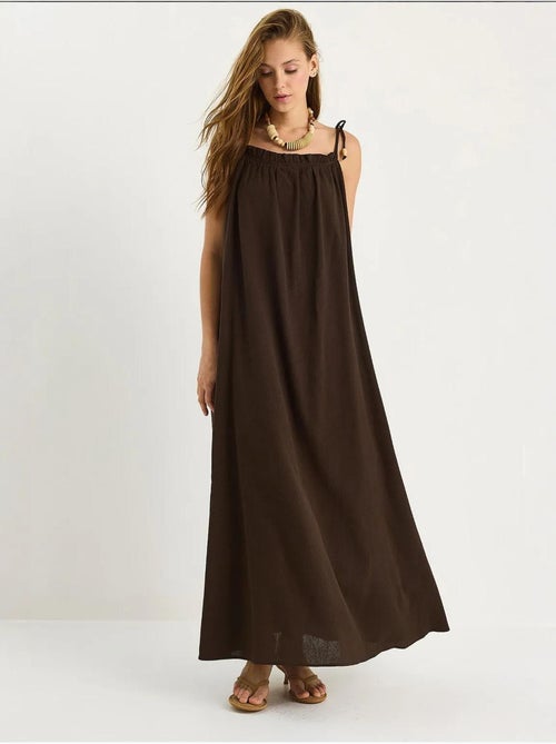 Vestido maxi com detalhe de folho lucci - Kiabi Vestido maxi com detalhe de folho lucci - Kiabi