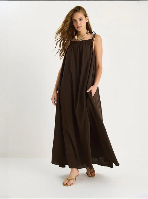Vestido maxi com detalhe de folho lucci - Kiabi Vestido maxi com detalhe de folho lucci - Kiabi