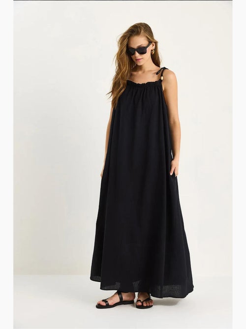 Vestido maxi com detalhe de folho lucci - Kiabi Vestido maxi com detalhe de folho lucci - Kiabi
