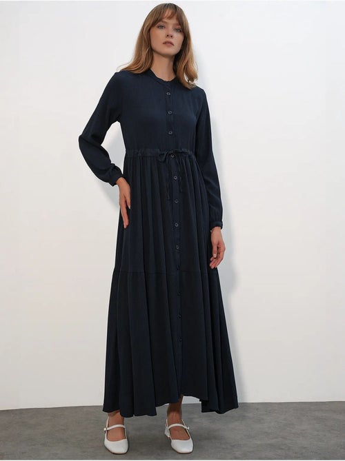 Vestido maxi com padrão e fecho de botões bdart - Kiabi Vestido maxi com padrão e fecho de botões bdart - Kiabi
