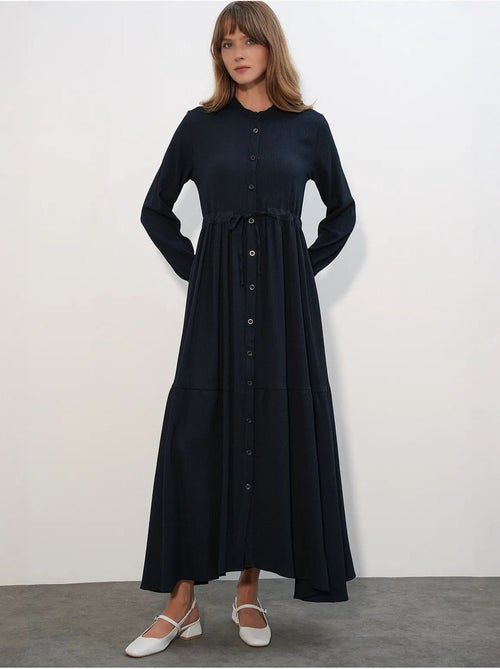 Vestido maxi com padrão e fecho de botões bdart - Kiabi Vestido maxi com padrão e fecho de botões bdart - Kiabi