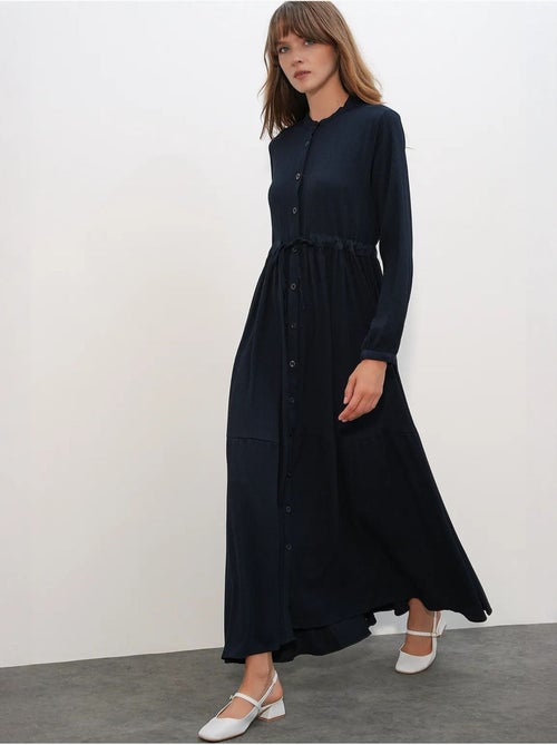 Vestido maxi com padrão e fecho de botões bdart - Kiabi Vestido maxi com padrão e fecho de botões bdart - Kiabi