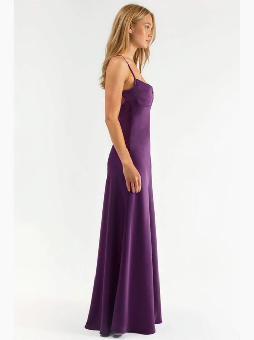 Vestido maxi com recortes e detalhes hiccup - Kiabi