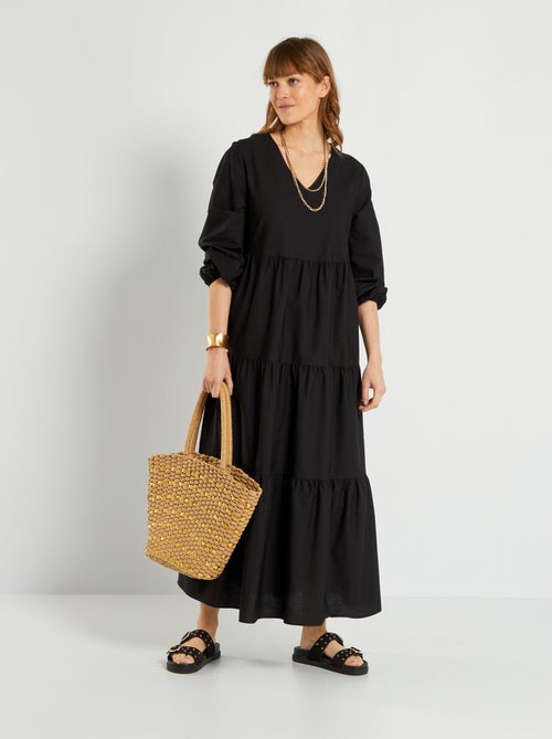 Vestido maxi comprido - Kiabi