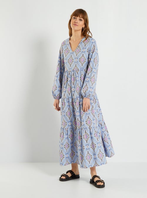 Vestido maxi comprido - Kiabi