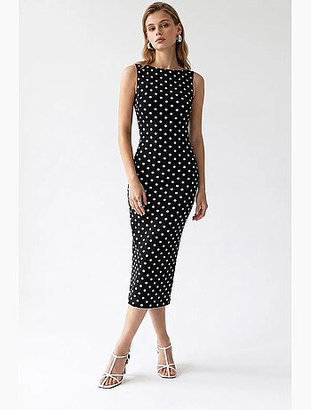 Vestido maxi de algodão mixray