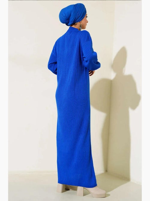 Vestido maxi de malha canelada com gola alta bdart - Kiabi