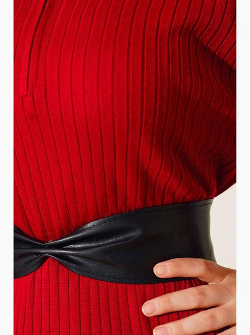 Vestido maxi de malha canelada com gola alta bdart - Kiabi Vestido maxi de malha canelada com gola alta bdart - Kiabi