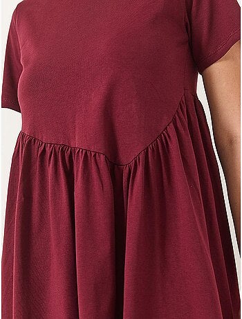 Vestido maxi de malha solta com decote redondo lucci