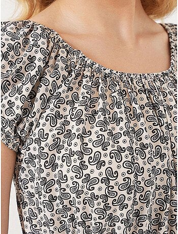Vestido maxi em linha a floral com detalhes elásticos bdart