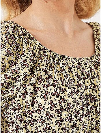 Vestido maxi em linha a floral com detalhes elásticos bdart