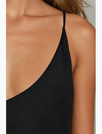 Vestido maxi em linha a hiccup