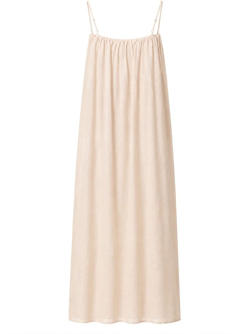 Vestido maxi em linha a sem mangas mixray Bege-argila - Kiabi